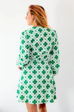 The Big Mistake | St. Patricks Day Wrap Dress -Clothing Store 01 10 20 VDayLifestyle LongBoxersLifestyle StPatsPickup 3073