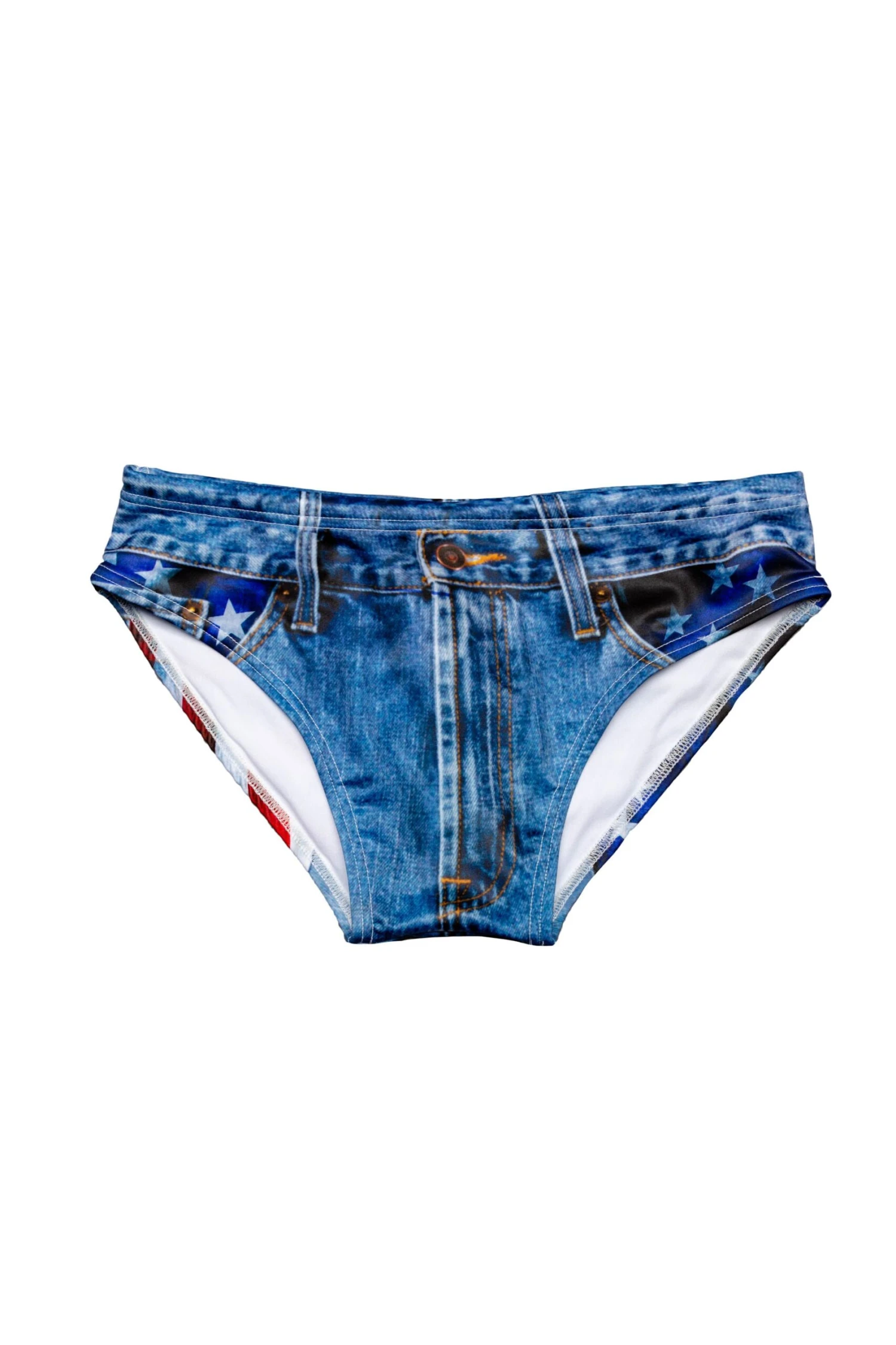 The Chattahoochee Daddy | Denim Print USA Swim Brief 5 The Chattahoochee Daddy | Denim Print USA Swim Brief - Image 3