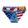 The Chattahoochee Daddy | Denim Print USA Swim Brief