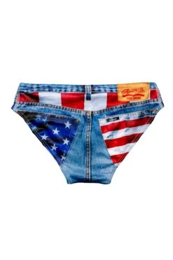 The Chattahoochee Daddy | Denim Print USA Swim Brief