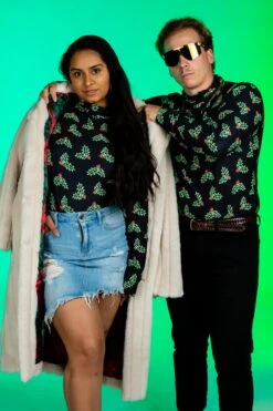 The Mistle Head To Toe | Mistletoe Print Christmas Turtleneck -Clothing Store 08 26 Christmas LeisureIMG 0350 Edit