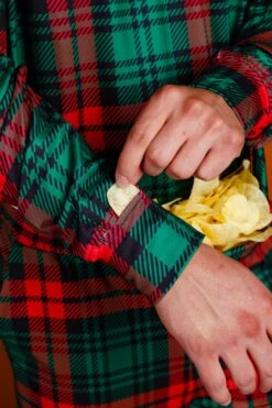 The Lincoln Log Love Daddy | Men's Red Plaid Christmas Pajama Top -Clothing Store 08 26 Christmas LeisureIMG 0784