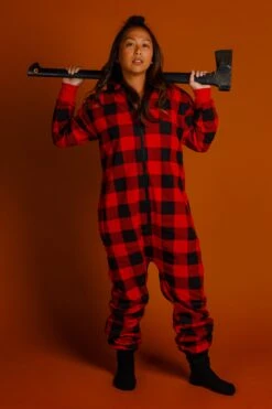 The Lumbersexual | Ladies Unisex Buffalo Check Adult Onesie -Clothing Store 08 26 Christmas LeisureIMG 0883 Edit