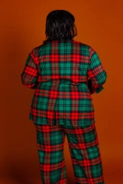 The Lincoln Log Love Lady | Women's Green Plaid Christmas Suit -Clothing Store 08 27 Christmas FormalIMG 2447