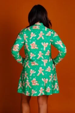 The Ninja Bread | Green Gingerbread Man Turtleneck Dress -Clothing Store 08 27 Christmas FormalIMG 2753
