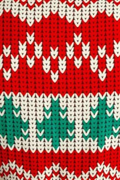 The Red Ryder | Knit Print Christmas Wrap Dress -Clothing Store 09 04 180833