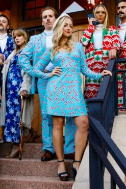 The Peppermint Pimp Canes | Candy Cane Print Christmas Skater Dress -Clothing Store 09 13 Christmas WinterParkHouse Formal Leisure X9A0481