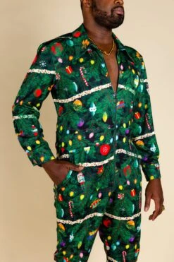 The Christmas Tree Camo | Christmas Tree Print Christmas Flight Suit -Clothing Store 10 01 Christmas Pajamas MLR 8296
