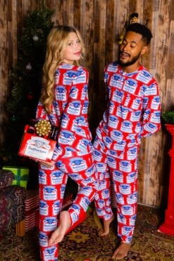The Malt And Hops | Mens Budweiser Pajama Top -Clothing Store 10 02 20 BeerBranded 2355