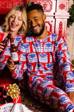 The Malt And Hops | Mens Budweiser Pajama Top -Clothing Store 10 02 20 BeerBranded 23702