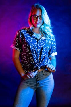 The Loading Screen | Black And White Button-Up Shirt Inspired By Playstation -Clothing Store 10 30 Playstation 41