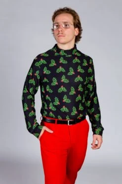 The Mistle Head To Toe | Mistletoe Print Christmas Turtleneck -Clothing Store 11 07 SkiBaseLayers Turtlenecks 2861 Edit
