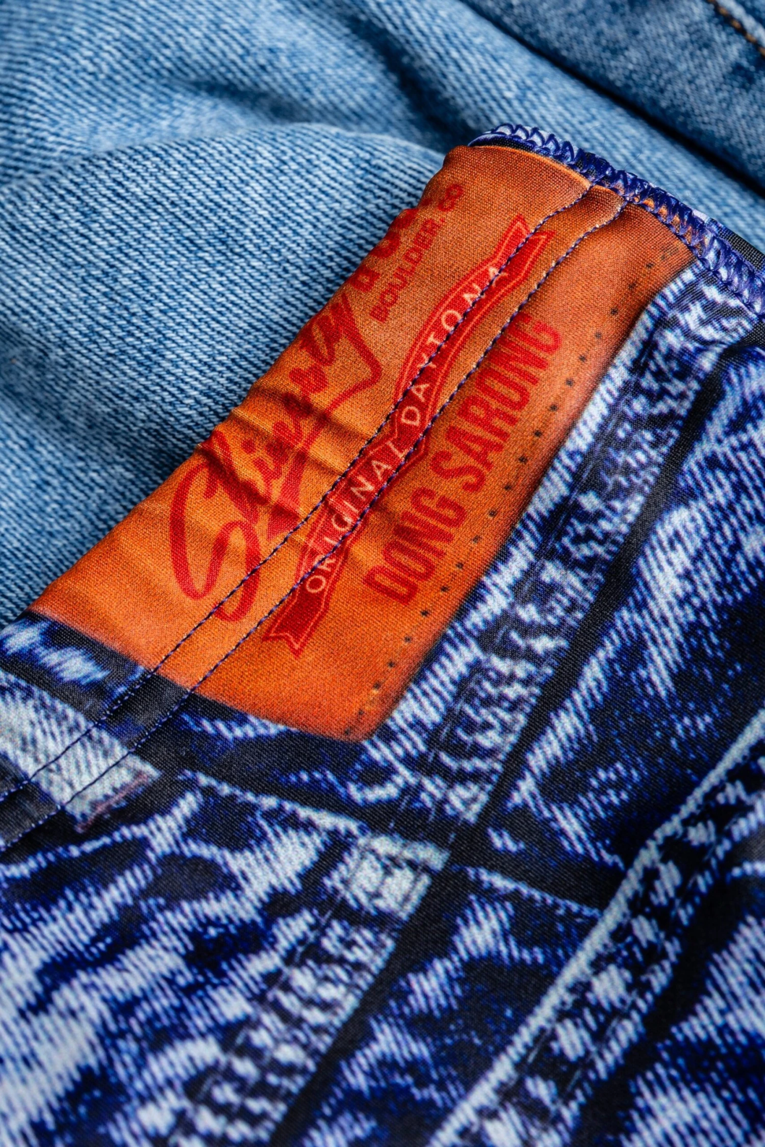 The Daytona Dong Sarong | Denim Print Swim Brief 11 The Daytona Dong Sarong | Denim Print Swim Brief - Image 9