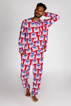 The Malt And Hops | Mens Budweiser Pajama Top -Clothing Store 11 25 20 MardiGras CarryOverSuits Boxers 17