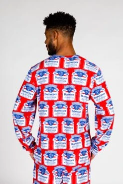 The Malt And Hops | Mens Budweiser Pajama Top -Clothing Store 11 25 20 MardiGras CarryOverSuits Boxers 5415