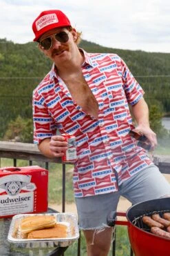 The Old Faithful Budweiser | Short Sleeve Button Down