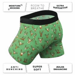 The Blitzened | Reindeer Beer Ball Hammock® Pouch Underwear -Clothing Store BlitzenedBoxerNoFly4