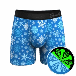 The Melt In Your Mouth | Glow In The Dark Naughty Snowflakes Ball Hammock® Pouch Underwear
