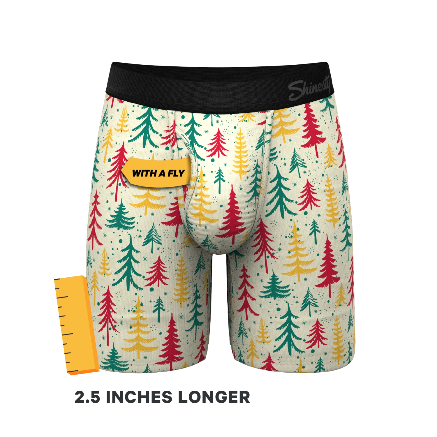 The Pine Tree Playboy | Retro Christmas Trees Long Leg Ball Hammock® Pouch Underwear With Fly 5 The Pine Tree Playboy | Retro Christmas Trees Long Leg Ball Hammock® Pouch Underwear With Fly - Image 3