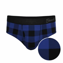 The Precious Plums | Blue Plaid Ball Hammock® Pouch Underwear Briefs