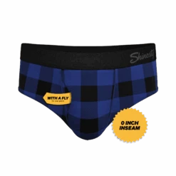 The Precious Plums | Blue Plaid Ball Hammock® Pouch Underwear Briefs -Clothing Store PreciousPlumsBluePlaidBriefs3