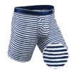 The Sailor | Nautical Stripe Long Leg Ball Hammock® Pouch Underwear With Fly -Clothing Store SailorNauticalStripeLongBXFly