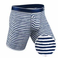 The Sailor | Nautical Stripe Long Leg Ball Hammock® Pouch Underwear With Fly
