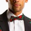 The Centerpiece | Poinsettia Ugly Christmas Bow Tie