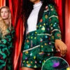 The Christmas Tree Camo | Christmas Tree Print Women's Suit -Clothing Store TheChristmasTreeCamo