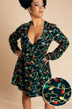 The Duchess Of December | Christmas Lights Wrap Dress