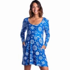 The Ice Never Melts | Blue Snowflake Christmas Skater Dress -Clothing Store TheIceNeverMelts BlueSnowflakeChristmasSkaterDress 10066 0477 3 cd6c397e b496 4cab 81e6 ddbd4f6810af