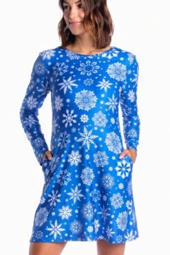 The Ice Never Melts | Blue Snowflake Christmas Skater Dress -Clothing Store TheIceNeverMelts BlueSnowflakeChristmasSkaterDress 10066 0477 f6a07ad1 5c1f 4598 9ed6 fbce82ae449f