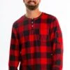 The Red And Black Lumberjack | Mens Buffalo Check Pajama Top