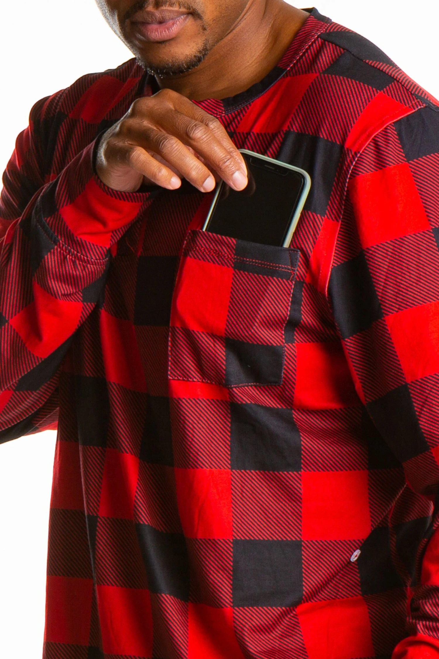 The Red And Black Lumberjack | Mens Buffalo Check Pajama Top 6 The Red And Black Lumberjack | Mens Buffalo Check Pajama Top - Image 4