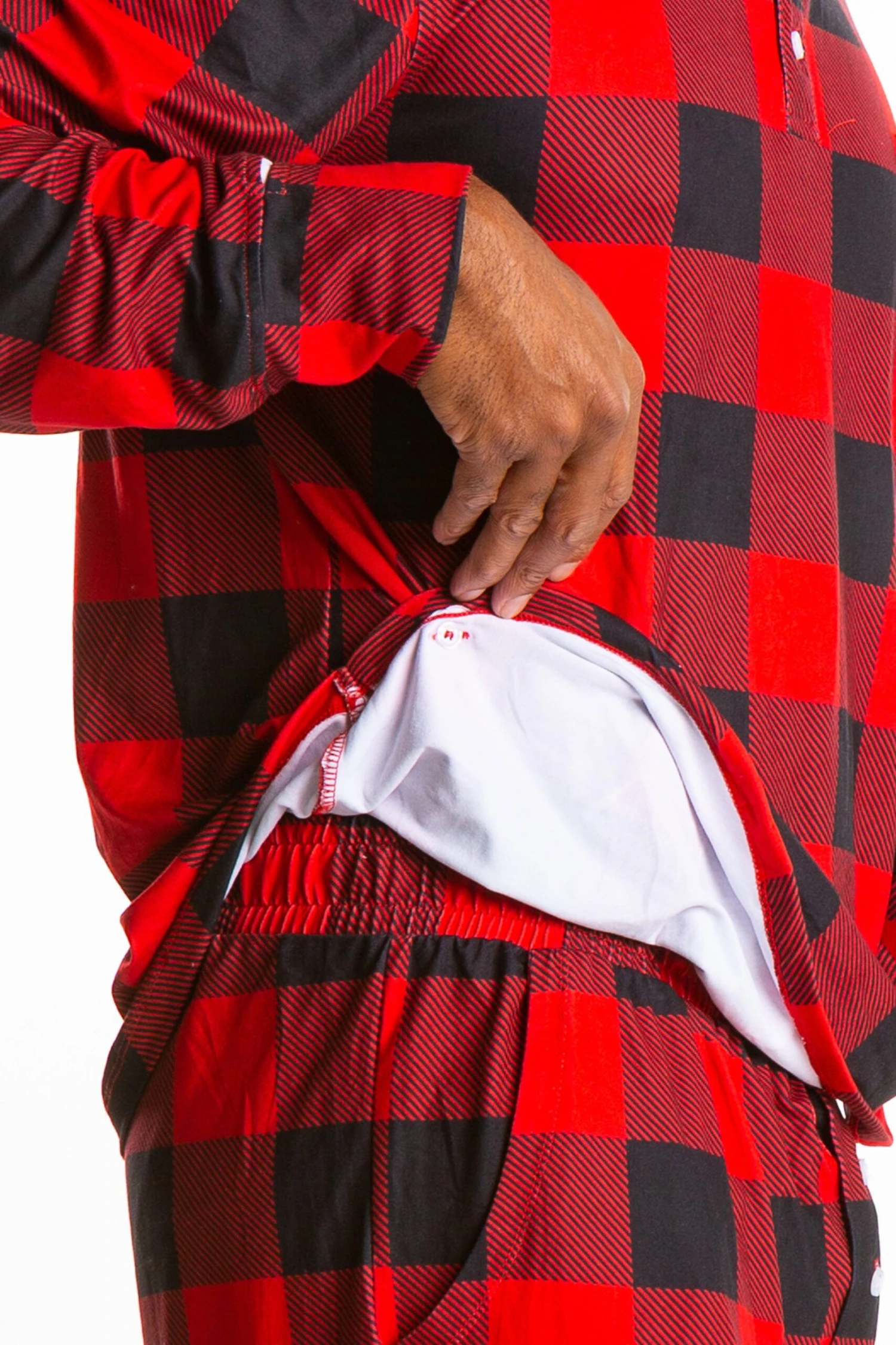 The Red And Black Lumberjack | Mens Buffalo Check Pajama Top 8 The Red And Black Lumberjack | Mens Buffalo Check Pajama Top - Image 6
