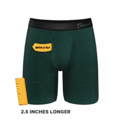 The Tree Falls | Forest Green Long Leg Ball Hammock® Pouch Underwear With Fly 9 The Tree Falls | Forest Green Long Leg Ball Hammock® Pouch Underwear With Fly -Clothing Store TreeFallsForestGreenBXWFly3