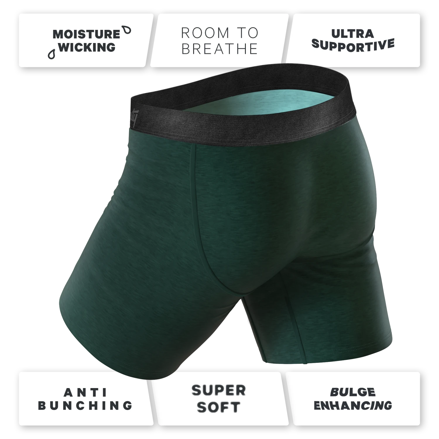 The Tree Falls | Forest Green Long Leg Ball Hammock® Pouch Underwear With Fly 6 The Tree Falls | Forest Green Long Leg Ball Hammock® Pouch Underwear With Fly - Image 4