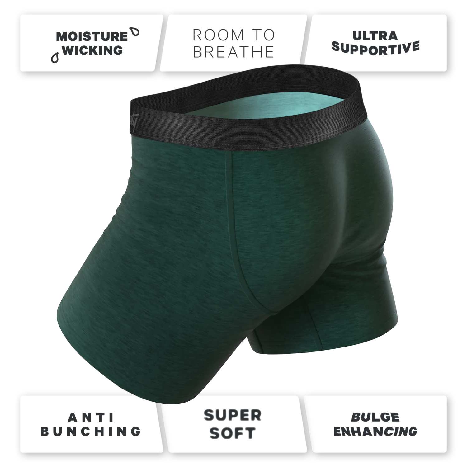 The Tree Falls | Forest Green Ball Hammock® Pouch Underwear With Fly 6 The Tree Falls | Forest Green Ball Hammock® Pouch Underwear With Fly - Image 4