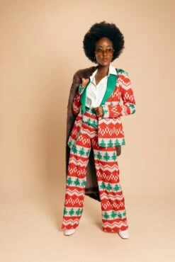 The Red Ryder | Women's Knit Print Christmas Suit -Clothing Store catalog 168